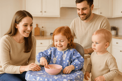 Bavoir manche longue | one - piece - three - purpose dining plate - NaylaBebe