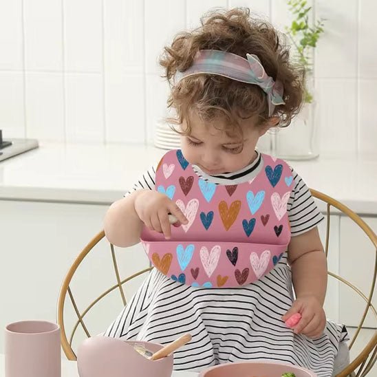 Bavoir silicone bébé | Avec motifs - NaylaBebe
