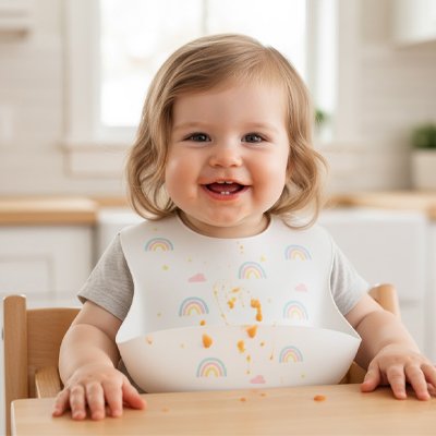 Bavoir silicone | Imperméable - NaylaBebe