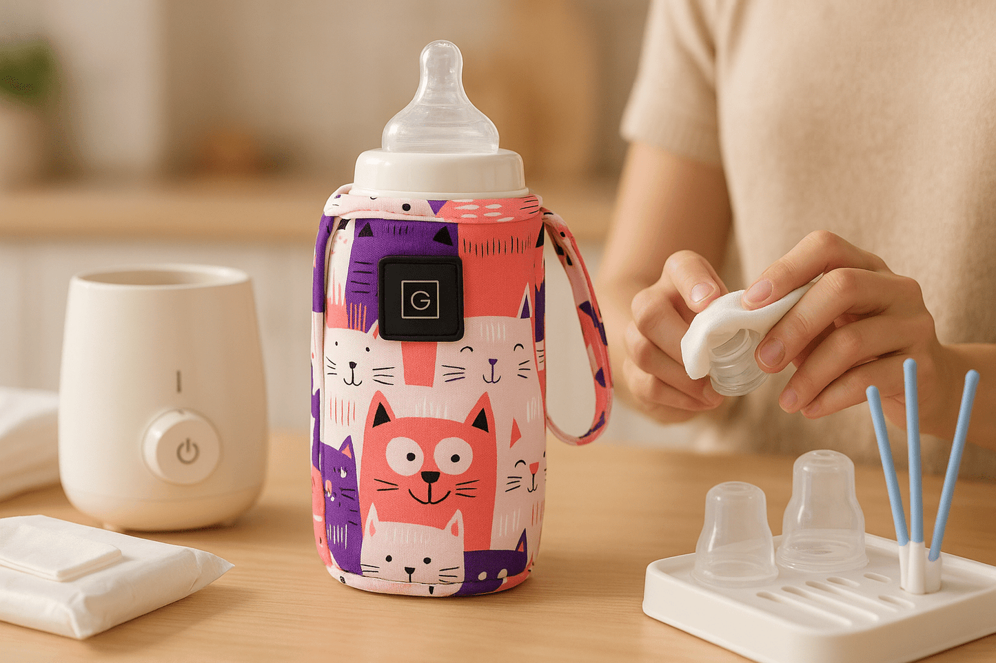 Chauffe Biberon Nomade | Petit chat - NaylaBebe