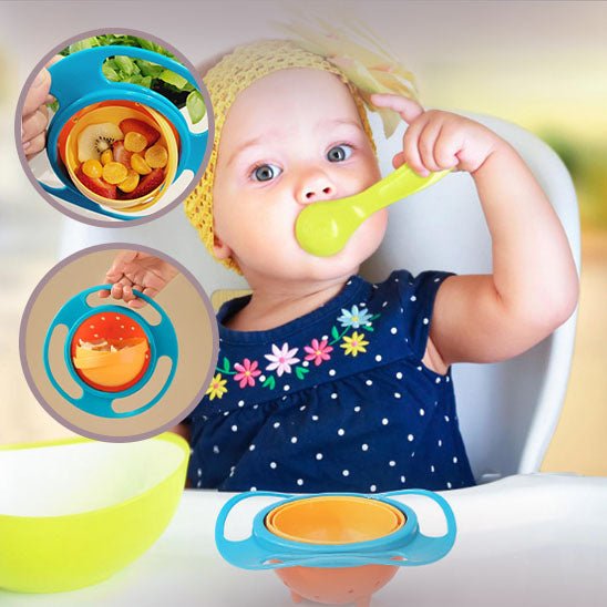 Kido-BOWL™ - BOL GYROSCOPIQUE ANTI-RENVERSEMENT POUR ENFANT - NaylaBebe