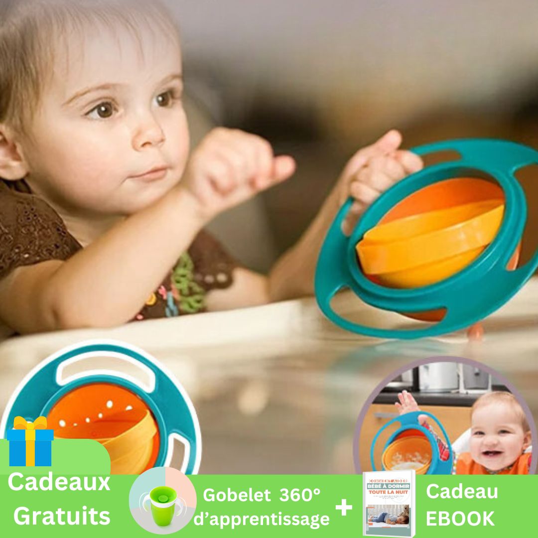 KIDO-BOWL™ - BOL GYROSCOPIQUE ANTI-RENVERSEMENT POUR ENFANT - NaylaBebe