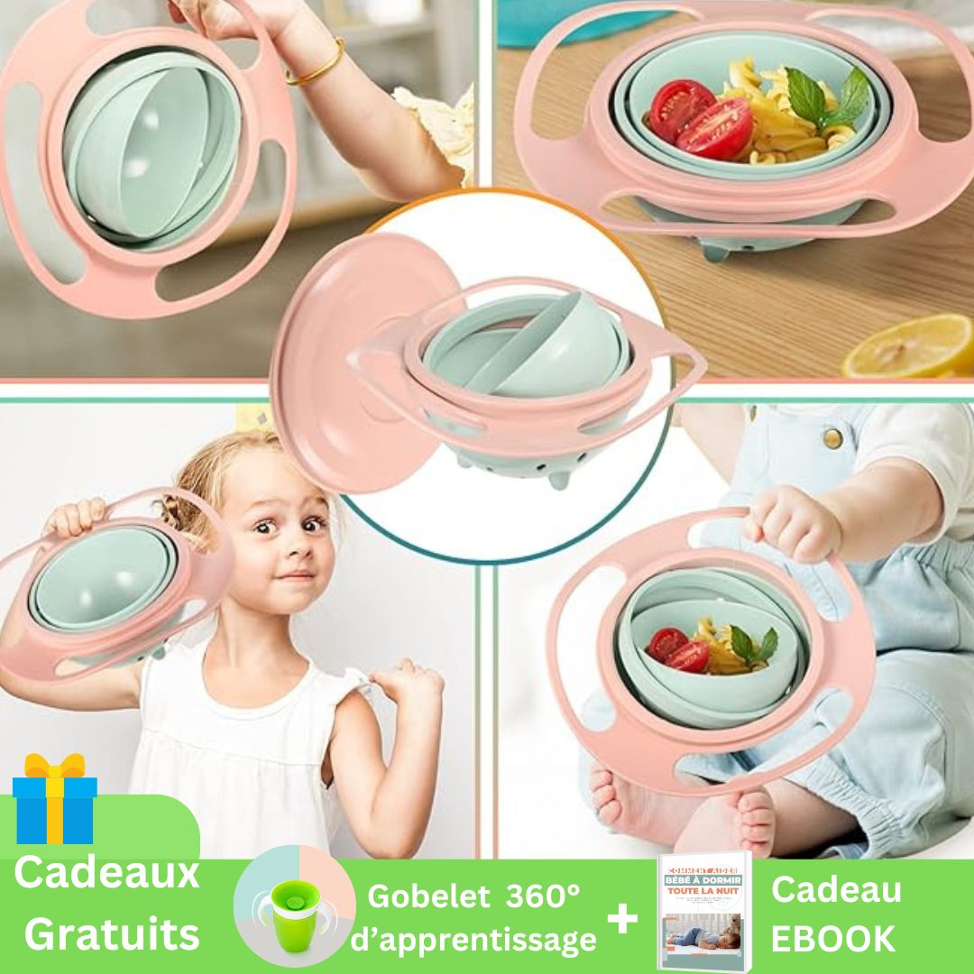 KIDO-BOWL™ - BOL GYROSCOPIQUE ANTI-RENVERSEMENT POUR ENFANT - NaylaBebe