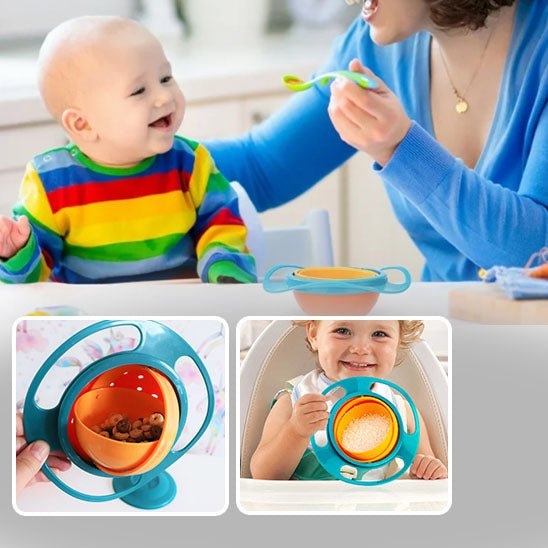 Kido-BOWL™ - BOL GYROSCOPIQUE ANTI-RENVERSEMENT POUR ENFANT - NaylaBebe